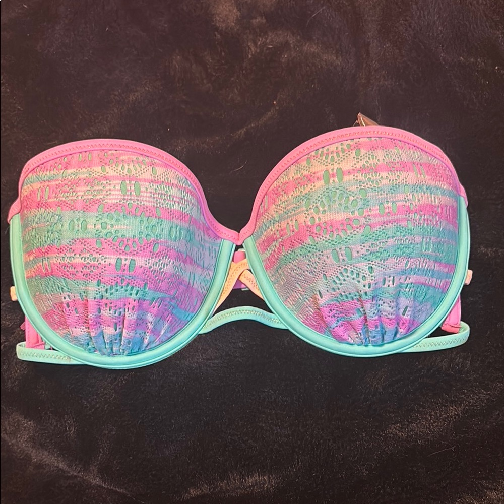 Colorful Strapless Bikini Top